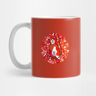 Small Cat on Red Mug